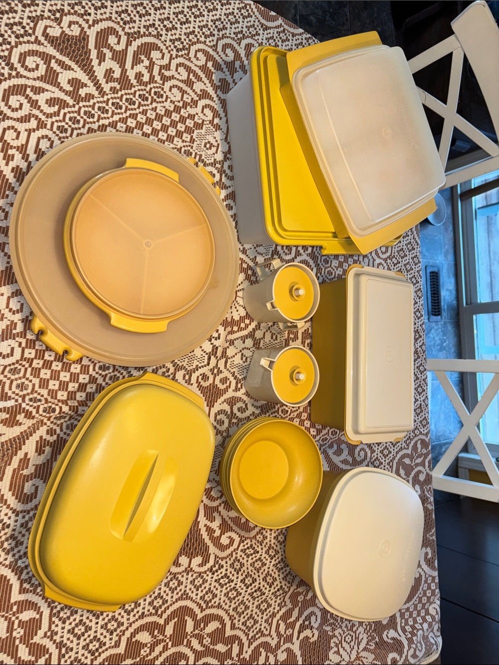 Vintage Harvest Gold Tupperware Lot